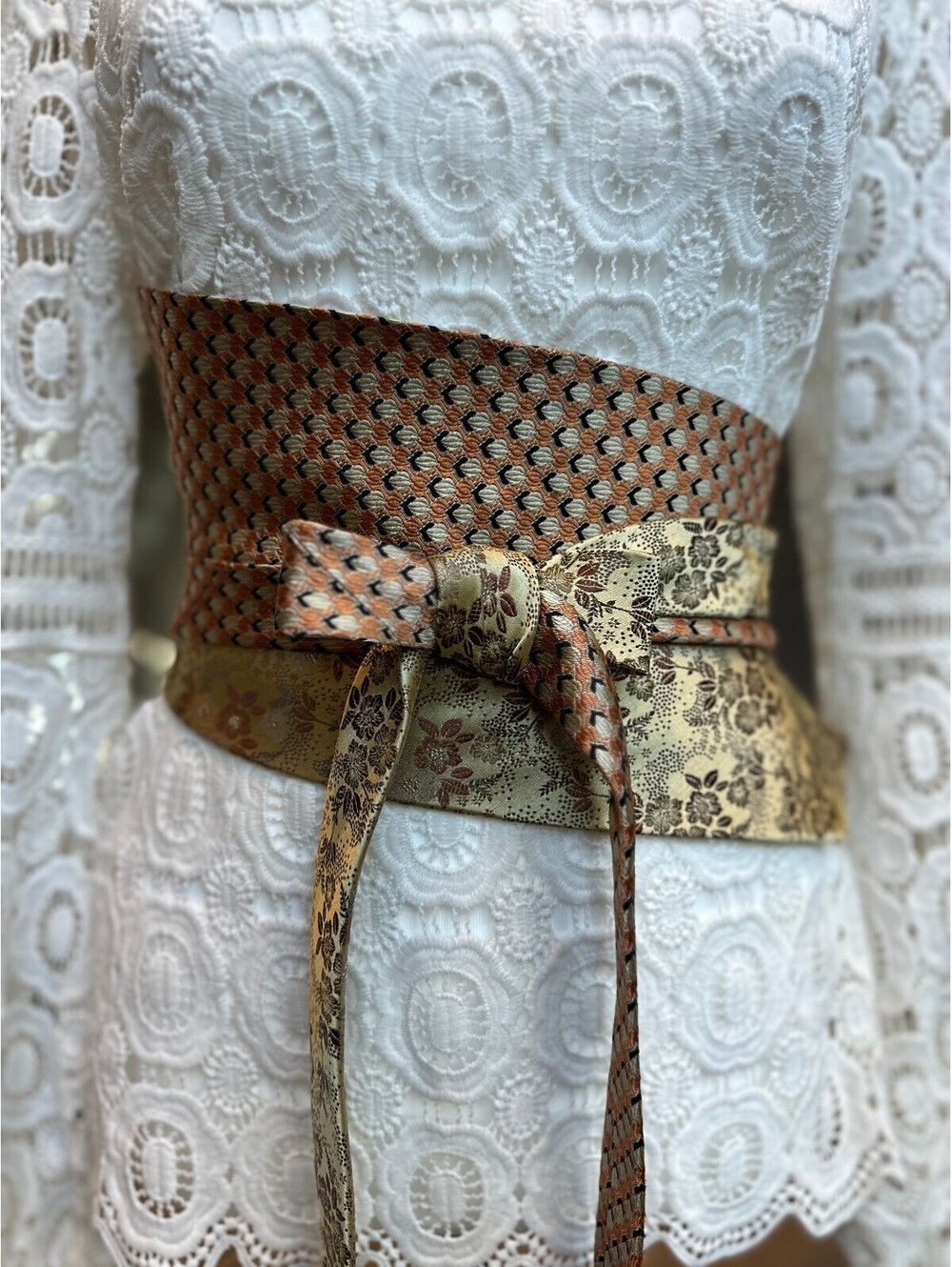 Upcycled Obi Wrap Belt | Corset Waist Belt | OOAK | OS |
